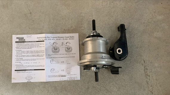 Ca. 80x Sturmey Archer 3-speed binnenwerk RX-RD3, Aluminium + zwart